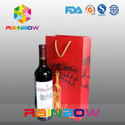 Βιοδιασπάσιμες προσαρμοσμένες τσάντες εγγράφου με το σχοινί PP για τη συσκευασία μπουκαλιών κόκκινου κρασιού