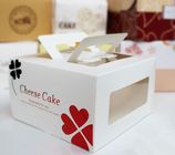 Cheesecake κιβώτιο εγγράφου κιβωτίων που συσκευάζει την άσπρη περίπτωση εγγράφου καρτών για το εμπορευματοκιβώτιο πρόχειρων φαγητών