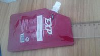 Η τυποποιημένη κόκκινη υγρή συσκευάζοντας πλαστική τσάντα FDA/η εύκαμπτη στάση ρίχνει επάνω τη σακούλα