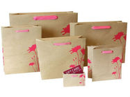 Ανακυκλωμένες επίπεδες δώρο τσαντών εγγράφου λαβών καφετιές προσαρμοσμένες/τσάντα εγγράφου αγορών Kraft