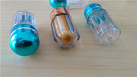 Μπλε οκτάγωνα μορφής σαφή πλαστικά χαπιών μπουκάλια ιατρικής μπουκαλιών κενά