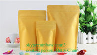 Καφετιές τσάντες εγγράφου της Kraft προωθήσεων με το παράθυρο/τις Sealable τσάντες τσαγιού θερμότητας Doypack