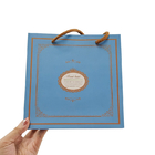 Λευκό χαρτί Kraft για ψώνια ρούχα καλλυντικά αρώματα τσάντα δώρων πολυτελή χειριστήρια Custom logo εκτυπωμένη τσάντα χαρτιού για ρούχα