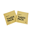 Προσαρμοσμένα τυπωμένα σακίδια δείγματος καφέ χαλαρού τσαγιού 8x8cm Kraft Paper Bag Ανακυκλώσιμο Kraft Paper Bag Προσαρμοσμένα