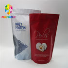 Reclosable πλαστικές σακούλες φερμουάρ που συσκευάζουν τις διπλές πλαισιωμένες ασφαλείς τσάντες τροφίμων μεταλλινών χρυσές επίπεδες