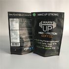 Πλαστικές σακούλες βαθμού τροφίμων το ματ Ziplock τσαντών καφέ επιφάνειας FDA που χαρακτηρίζεται που συσκευάζουν