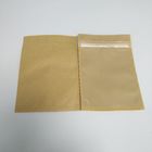 Καφετιές τσάντες τσαγιού της Kraft που συσκευάζουν επίπεδο Ziplock Mylar 12*17.5cm εκτύπωση Customed