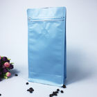 Πλαστικές σακούλες επίπεδων κατώτατων σημείων τις Resealable Ziplock τοπ τσάντες καφέ που προσαρμόζονται που συσκευάζουν