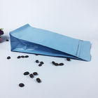 Πλαστικές σακούλες επίπεδων κατώτατων σημείων τις Resealable Ziplock τοπ τσάντες καφέ που προσαρμόζονται που συσκευάζουν