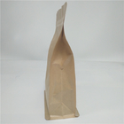 Δευτερεύουσα ανακυκλωμένη Gusset σακούλα επίπεδων κατώτατων σημείων Doypack τσαντών καφέ εγγράφου της Kraft φύλλων αλουμινίου αργιλίου