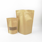 τσάντα φερμουάρ εγγράφου σκονών CYMK VMPET Kraft καφέ 100g 250g