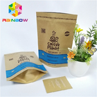 Βιοδιασπάσιμες τσάντες εγγράφου με ziplock τη συσκευάζοντας τσάντα αποθήκευσης τροφίμων για ξηρό - φρούτα