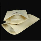 Προσαρμοσμένες τσάντες η καφετιά Kraft εγγράφου φασολιών καφέ με την τσάντα εγγράφου τεχνών παραθύρων και φερμουάρ
