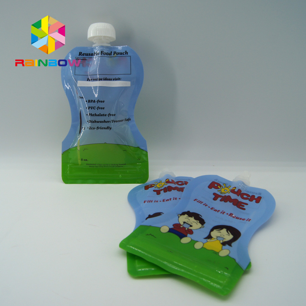 Η επαναχρησιμοποιήσιμη σακούλα τροφίμων που συσκευάζει/διαρρέει τις σακούλες παιδικών τροφών απόδειξης με το διπλό φερμουάρ