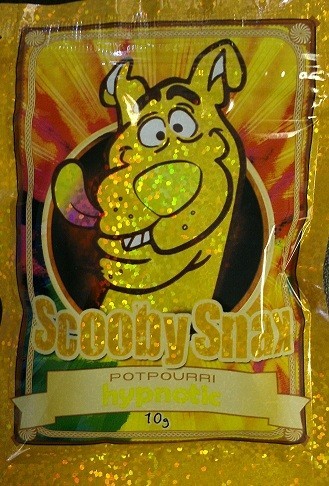 Στιλπνό βοτανικό κίτρινο ποτ πουρί ολογραμμάτων Scooby Snax τσαντών θυμιάματος 10g