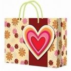 Προσαρμοσμένη τσάντα εγγράφου λαβών για τις αγορές/τσάντες εγγράφου δώρων καρδιών για το αναμνηστικό