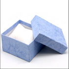 Η πολυτέλεια προσάρμοσε τη χειροποίητη συσκευασία κιβωτίων εγγράφου δώρων, μπλε πτυσσόμενη περίπτωση κοσμημάτων εγγράφου