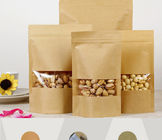 Προσαρμοσμένες τσάντες εγγράφου για τα τρόφιμα πρόχειρων φαγητών, τσάντα εγγράφου της Kraft για Popcorn με το παράθυρο