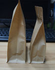 Τσάντα πρόχειρων φαγητών εγγράφου της κατώτατης Kraft φραγμών που συσκευάζει τη σακούλα επίπεδων κατώτατων σημείων με το φερμουάρ τσεπών