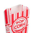 Popcorn εγγράφου βασιλιάδων καρναβαλιού τοποθετεί τις προσαρμοσμένες τσάντες εγγράφου σε σάκκο πακέτο 1 ουγγιάς κόκκινος και άσπρος
