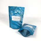 Οι τυπωμένες επαναχρησιμοποιήσιμες συσκευασμένες σακούλες για το λουτρό ενυδατώνουν τη στάση επάνω στη μεταλλίνη μπλε Mylar φερμουάρ αργιλίου