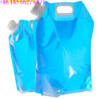 Υπαίθριες αθλητικές πλαστικές σακούλες που συσκευάζουν, 3 γαλόνια που διπλώνουν την τσάντα αποθήκευσης νερού