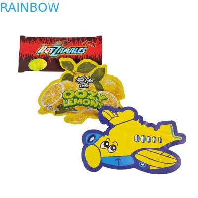 Τρώσιμα 3.5g Mylar Bags Ziplock Ειδικό σχήμα Γλυκά βότανα Biscuit Gummy Packaging