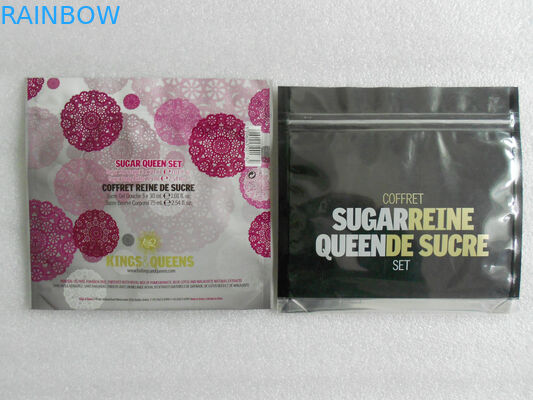 PET/Al/PE, OPP/Al/καλλυντικές συσκευάζοντας τσάντες PE με την εγκοπή δακρυ'ων, κλειδαριά φερμουάρ