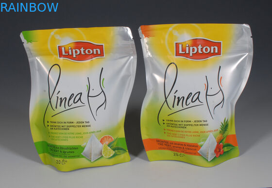 Πλαστικές σακούλες φύλλων αλουμινίου αργιλίου με το φερμουάρ για τη συσκευασία τσαγιού