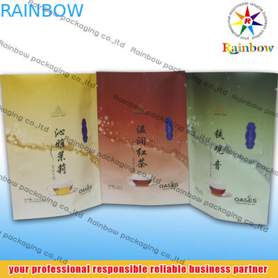 Κατώτατο Gusset συσκευασία τσαντών τσαγιού που τυπώνεται με το λογότυπο για το τσάι χαλαρών φύλλων