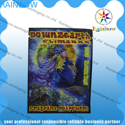 Down2earth/Geeked επάνω/χρυσή βοτανική υγρασία πλαστικών τσαντών φερμουάρ θυμιάματος Diablo - απόδειξη