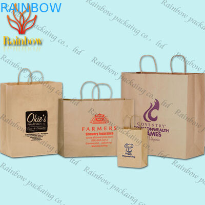 Reycled πολυτέλεια συνήθειας τσαντών αγορών εγγράφου που τυπώνεται χειροποίητη λεπτή