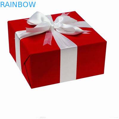 Τοπ βαθμός που διπλώνει την κόκκινη πλατεία κιβωτίων εγγράφου χαρτονιού για τη συσκευασία δώρων