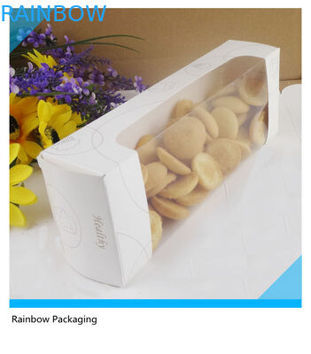 Φανταχτερά συσκευάζοντας κιβώτια εγγράφου κέικ που ανακυκλώνονται με το διαφανές παράθυρο