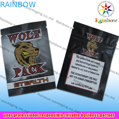 Βοτανική μη-θραύση πλαστικών τσαντών φερμουάρ θυμιάματος με Gravure την εκτύπωση