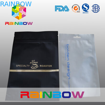 Επίπεδες τρεις πλευρές σφράγισαν το mylar φερμουάρ φύλλων αλουμινίου με την τρύπα hange