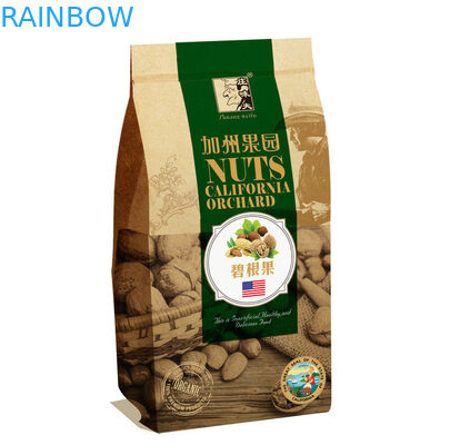 Καφετιές προσαρμοσμένες τσάντες εγγράφου, τσάντες γλειφιτζουριών εγγράφου της Kraft πρόχειρων φαγητών 150 γραμμαρίων