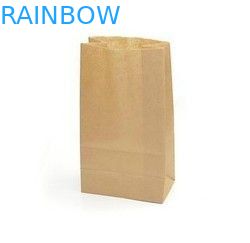 Οι καφετιές τυπωμένες λογότυπο προσαρμοσμένες τσάντες εγγράφου, παίρνουν μαζί τη στάση επάνω στην τσάντα