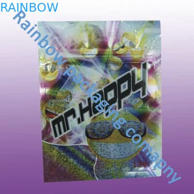 Ziplock βοτανική συσκευασία θυμιάματος, προσαρμοσμένες ζωηρόχρωμες πλαστικές τσάντες φερμουάρ εκτύπωσης