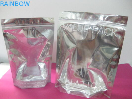 Φερμουάρ η τοπ PET/καλλυντική συσκευάζοντας τσάντα PE ανακυκλώσιμη με το σαφές μέτωπο