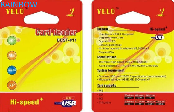 Σαφής συσκευασία πακέτων φουσκαλών λογότυπων συνήθειας για τη συσκευασία αναγνωστών καρτών