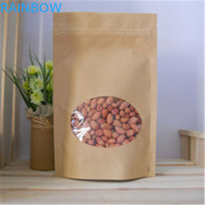 Σαφείς προσαρμοσμένες παράθυρο τσάντες εγγράφου, τσάντες καφετιού εγγράφου φερμουάρ