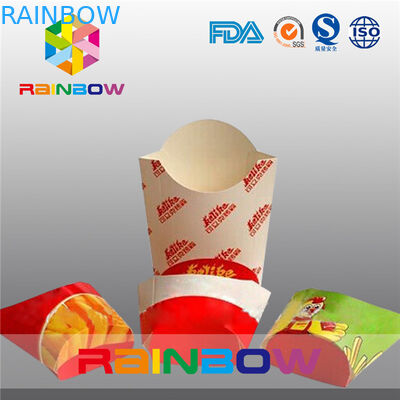 Διπλώνοντας τη συσκευασία κιβωτίων εγγράφου για τις τηγανιτές πατάτες που συσκευάζουν, πάρτε μαζί το κιβώτιο εγγράφου γρήγορου φαγητού