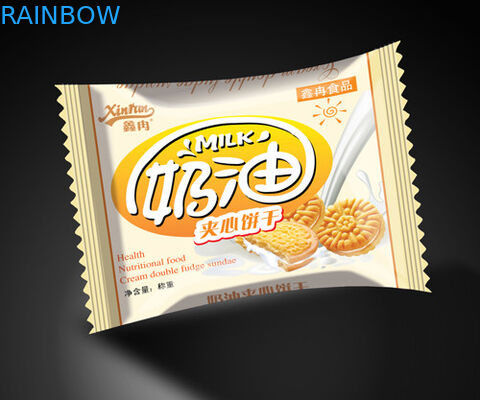 Κίτρινο διαφανές PE κρέμας/πλαστικές σακούλες της Νέας Υόρκης το /PET που συσκευάζουν το παράθυρο για τα τρόφιμα ψωμιού