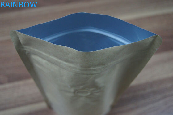 Στιλπνή σαφής ασημένια στάση ΕΠΑΝΩ συσκευάζοντας Ziplock σακουλών φύλλων αλουμινίου για τη συσκευασία τροφίμων