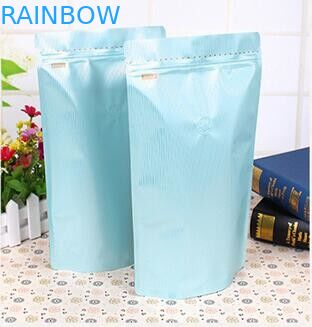 προσαρμοσμένη reclosable στάση φύλλων αλουμινίου αργιλίου επάνω στις τσάντες 250g καφέ