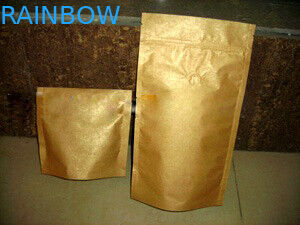 Τοποθετημένη σε στρώματα η Ziplock αργιλίου χρυσή στάση τσαντών PrintingPlastic φύλλων αλουμινίου πλήρης επάνω στη μεταλλίνη τελειώνει
