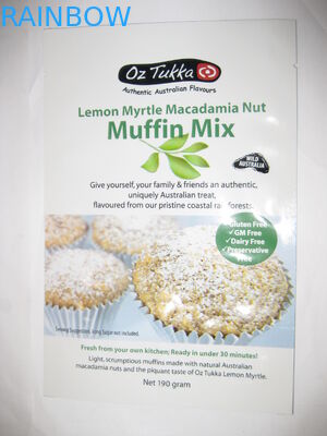 Στιλπνή τσάντα πρόχειρων φαγητών εκτύπωσης που συσκευάζει το τοποθετημένο σε στρώματα διαφανές παράθυρο