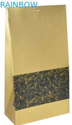 Κλασική συσκευασία εγγράφου της Kraft συνήθειας για τις τσάντες τσαγιού, επίπεδο κατώτατο σημείο