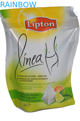 Χαριτωμένο κυρτό Lipton PET/συσκευάζοντας τσάντες τσαγιού VMPET/PE στέκεται επάνω